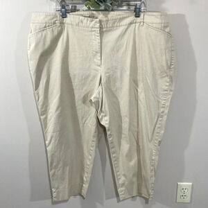 Talbots Perfect Crop Khaki Pants 22WP